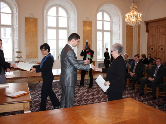 Balti Assamblee medalite üleandmise tseremoonia Toompea lossi Valge saalis